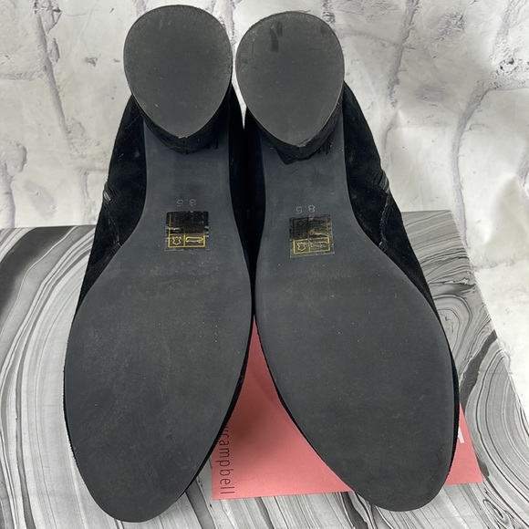 Jeffrey Campbell Zaun-Hi Black Suede Lace-Up Block Heel Round Toe Hi Ankle Pumps - Picture 7 of 13